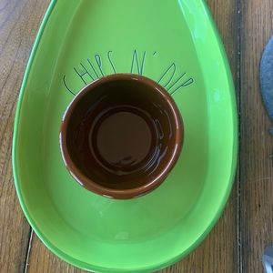 Rae Dunn Avocado Chip/Dip Platter